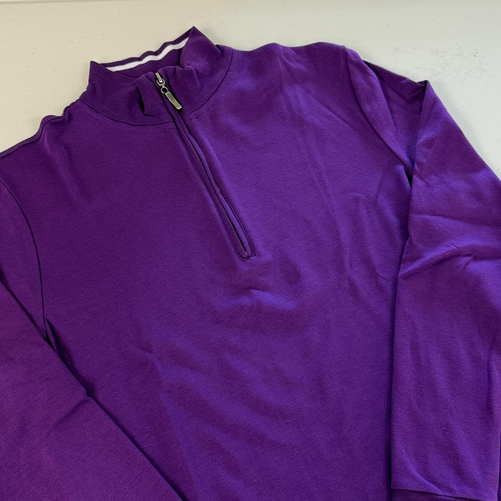 Women’s Eggplant Quarter-Zip Sweater - Classic Minimal